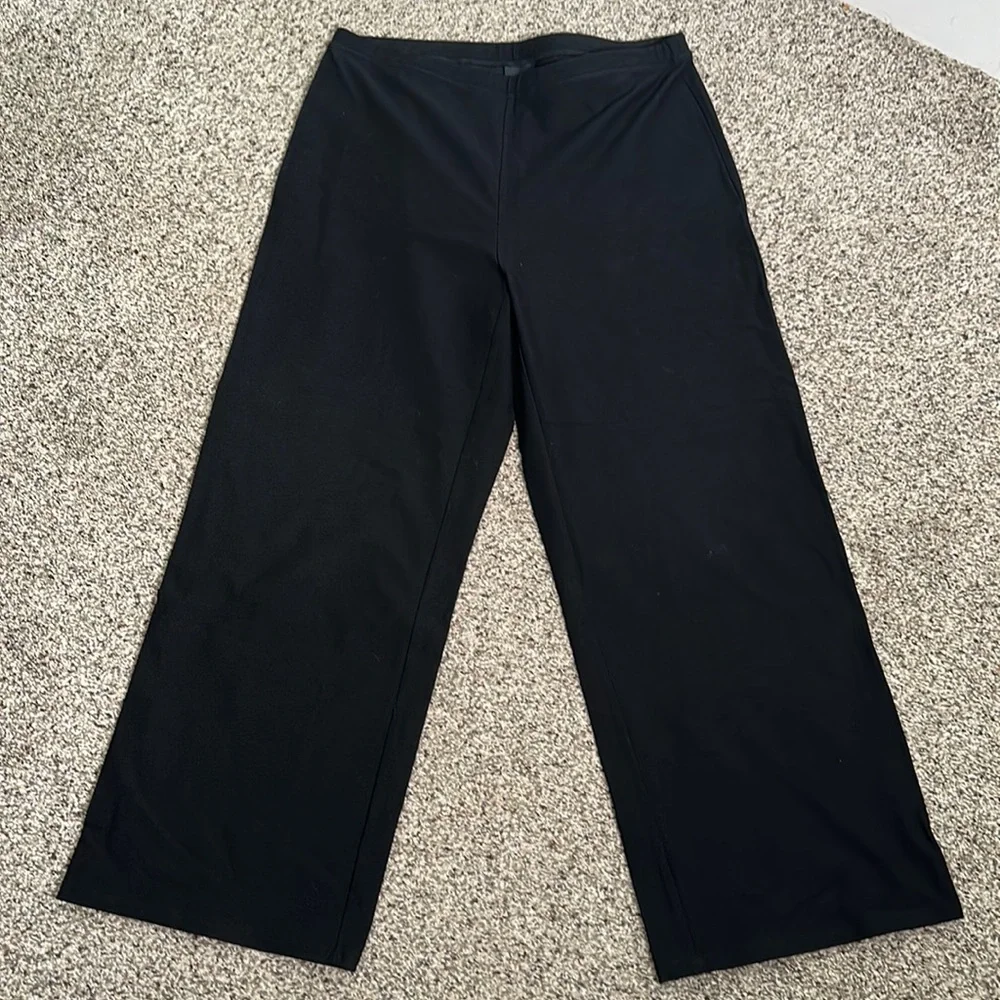Eileen fisher black wide leg pants size small